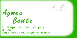 agnes csuti business card